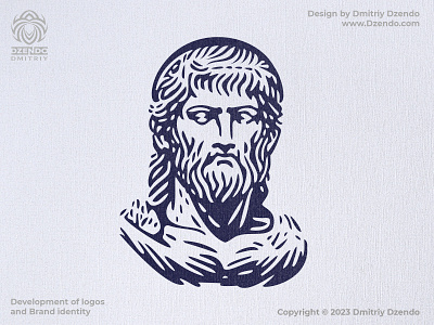 Portrait of Zeus ancient branding engraving style face greece greek mythology logo portrait supreme god zeus