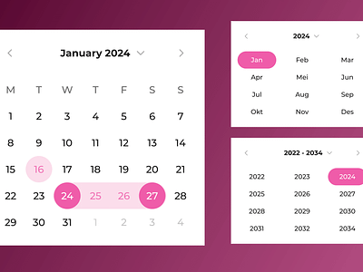 Date Picker - Daily UI 080 app dailyui80 date date picker datepicker design figma mobile ui uix101 ux web