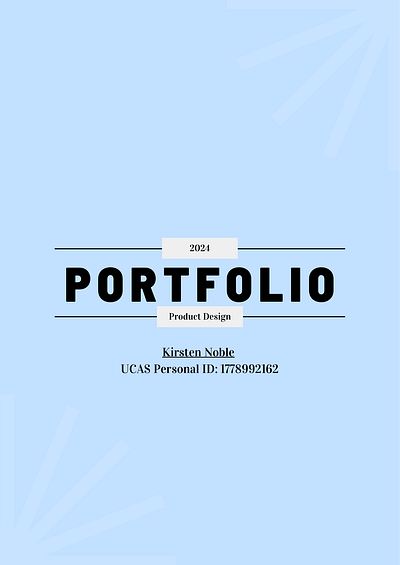 Kirsten Noble Portfolio UCAS Personal ID - 1778992162