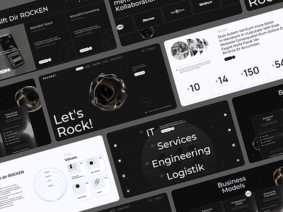 Rocken HR Tech Website Redesign best design branding business corporate corporate landing dark theme dark ui hr hrtech landing page platform recruitment saas service startup ui ux web design web3 webdesign website