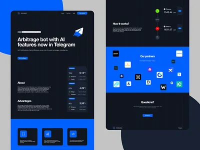 ArbIntellect ai arbitrage clean clean ui crypto intellect landing trading ui web website