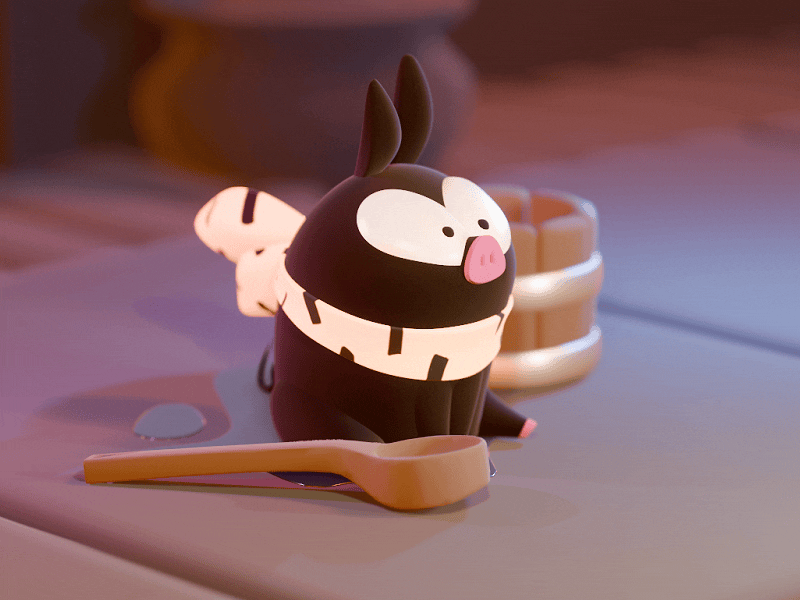 Ranma ½ PChan animation b3d blender cute loop pchan pig ranma rigging ryoga
