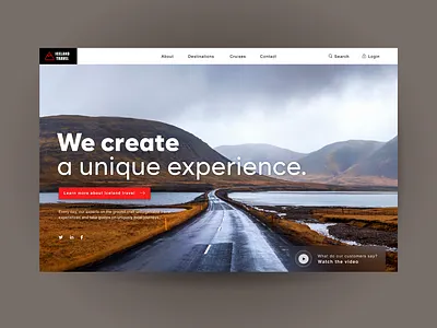 Iceland Travel Landing page adobexd landing page landingpage travel travelling ui uidesign web webdesign