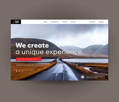 Iceland Travel Landing page adobexd landing page landingpage travel travelling ui uidesign web webdesign