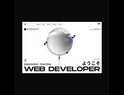 Web design for developer's portfolio 👾 3d object branding design digital graphic design landing page layouts pixels portfolio portfolio design redesign refonte ui ui design uiux ux design web design web designer webdesign website