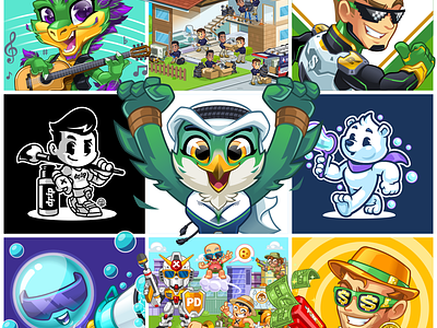 Best Nine 2023 - Mascot Design bestnine2023 brand illustrations brand mascot cartoon logo dragon mascot iwf mascot logo design mascot mascot design mascot designer mascot logo party bubble mascot