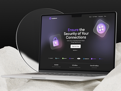 Crypto Security | Landing Page 🔑 3d crypto design graphic design illustration productdesign startup ui ux web3