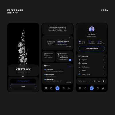 KeepTrack Productivity App iosapp ui userexperience userinterface ux uxui