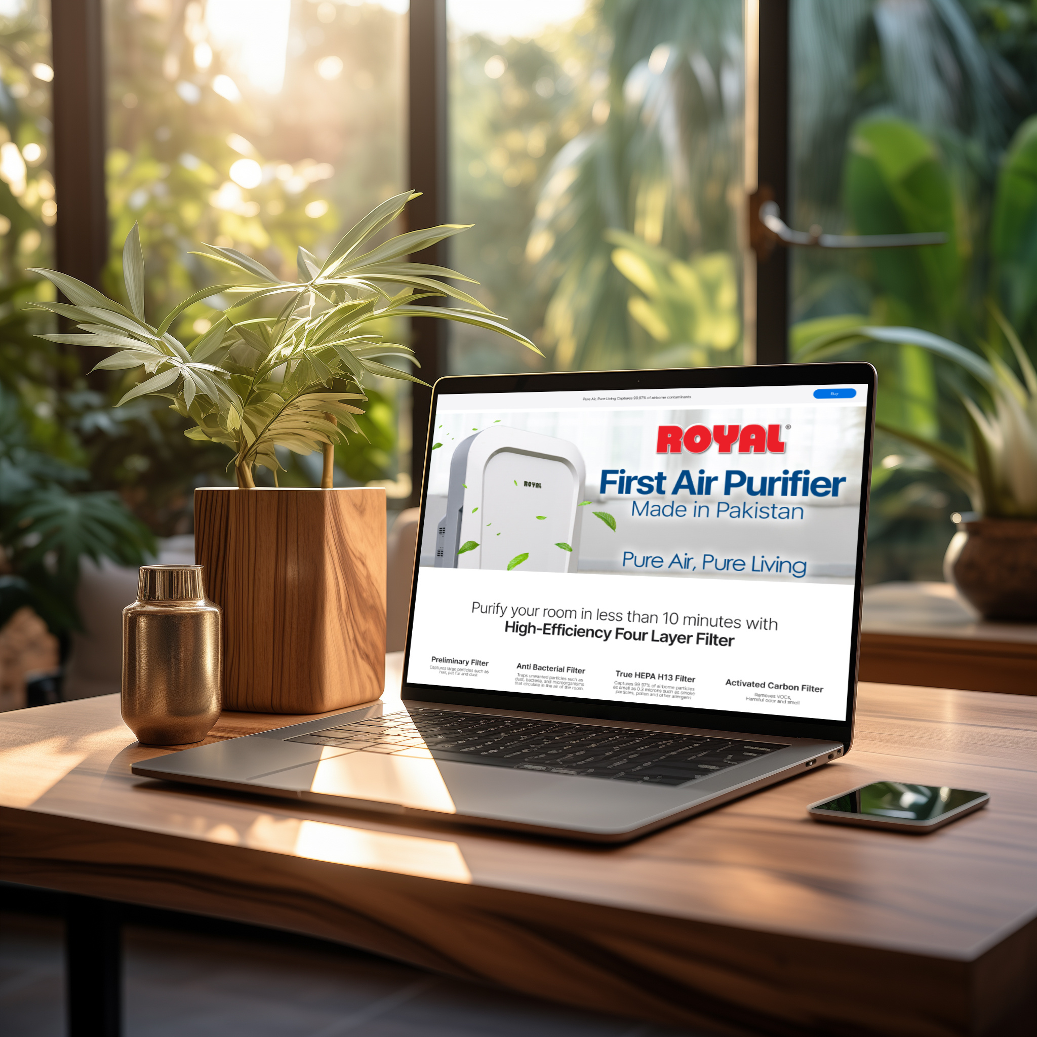 Landing Page Air Purifier air purifier landing page ui uiux webpage website