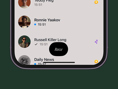 Roze Messaging new Action Bar animated app messaging messenger ui ux