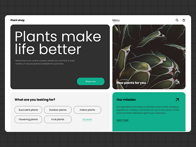 Plant Shop Website design figma plant store plants store typography ui ui designer ux ux designer web design