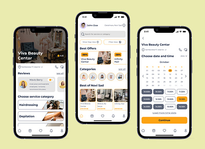 Appointment booking mobile app - AppointMate design figma mobile app ui ux