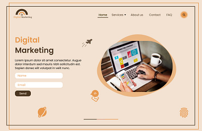 Digital Marketing Landing Page figma design landing page ui website landing page