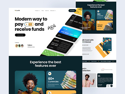 Cardis Website finance fintech landing page ui web website
