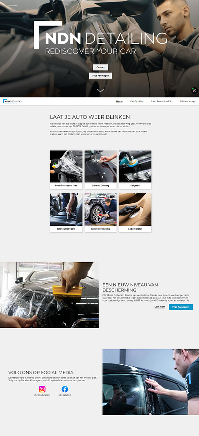 NDN Detailing - Website animation graphic design motion graphics ui