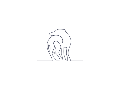Greyhound animal artistic dog greyhound icon line lineout logo nature pet simple