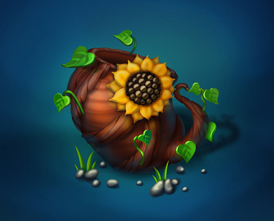 The cup. casual casual art casual graphic design gamedev icon sunflower