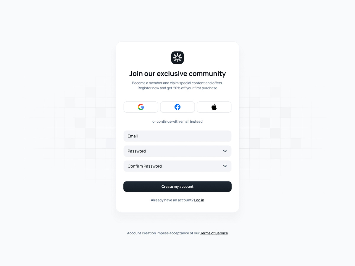 Form ui designs themes templates and downloadable graphic elements on