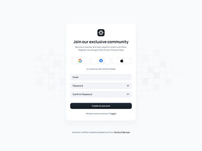 Sign up UI screen - Beyond UI authentication ui beyond ui design design system figma form ui free ui kit log in log in ui login login ui registration ui sign in sign up sign up ui ui