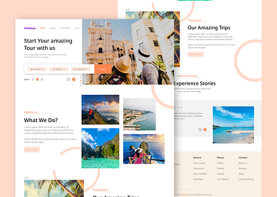 Holidays : A Tour Website figma design ui ux web design