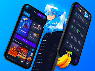 KiKA BET - Gambling App bet betting casino casino app casino illustration casino interface casino ui coinflip crash design crypto casino gambling gambling app game interface kika bet live casino roulette design slot slots design sport betting web casino