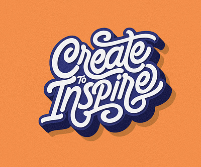 Create to Inspire Logo branding calligraphy handlettering lettering logo logo design logotype typography