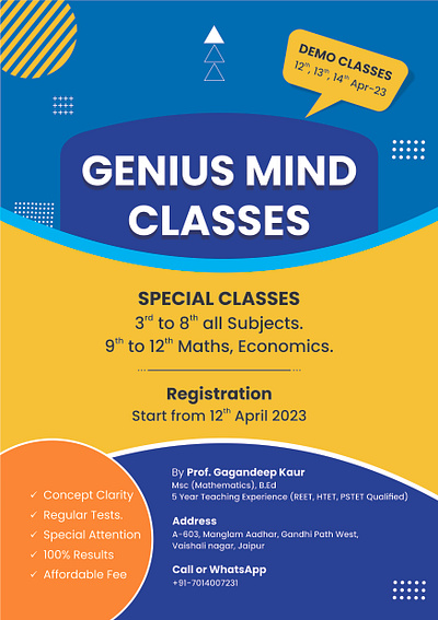 Brochure for Genius Mind branding graphic design