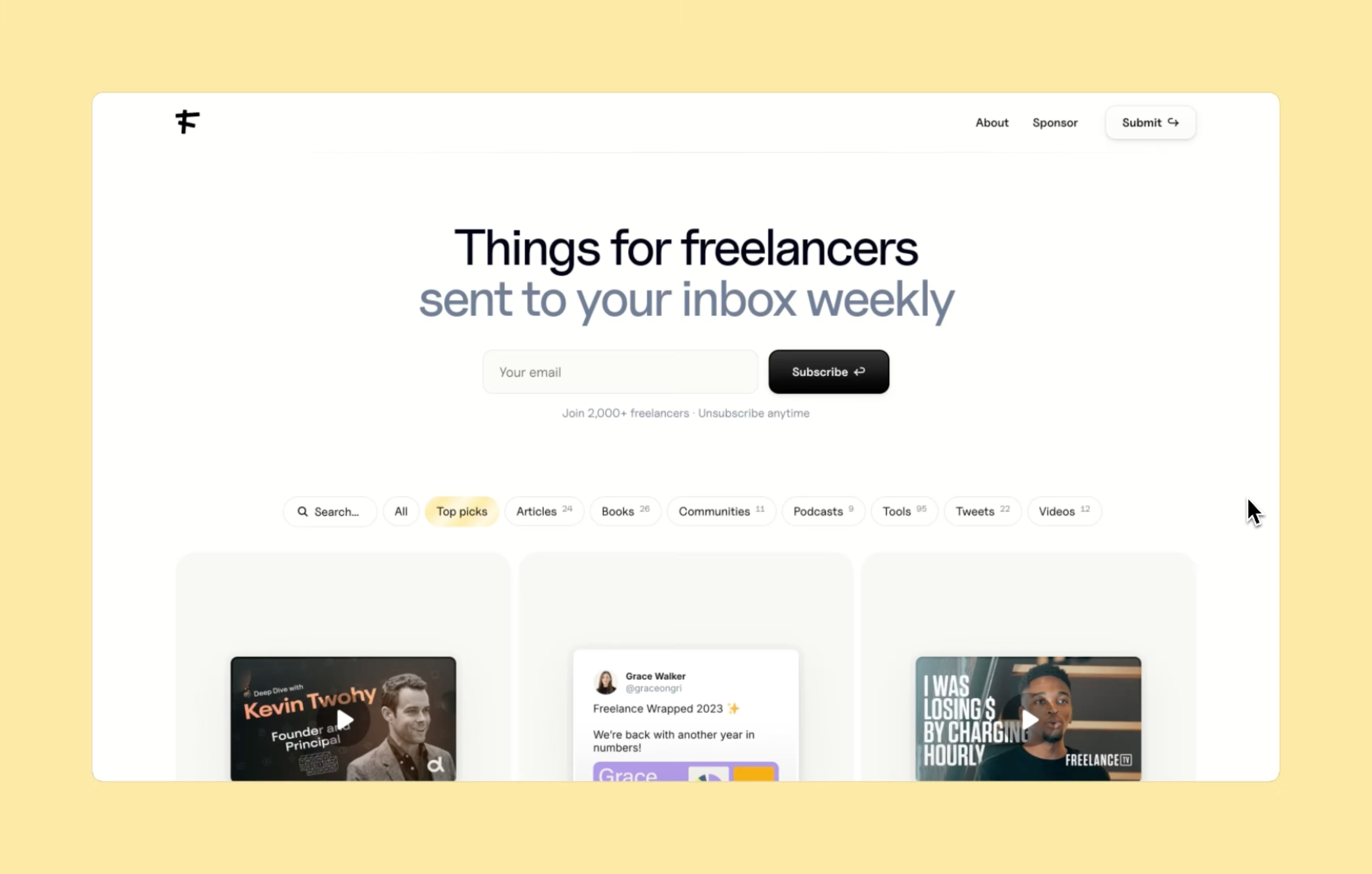 Freelance Things branding bryn taylor build colour design design and build directory freelance freelance things freelancer freelancing resources side project type typography ui web webflow website website design