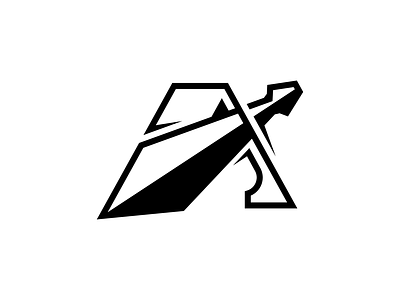 Letter A + Sword a brand branding illustration initialsa logo logos swordlogo