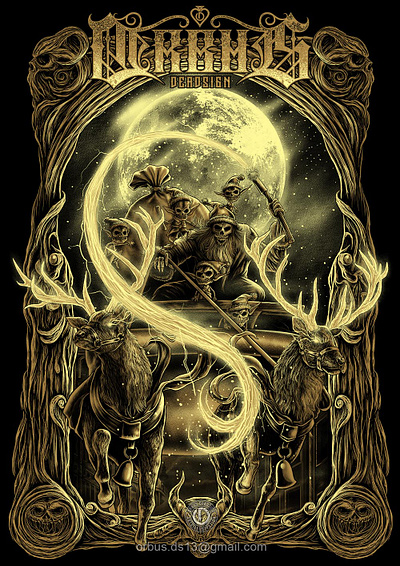 Santa Cursed band merch black metal christmas dark art demon elf evil santa krampus myth santa claus satan