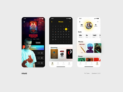 Tv Time concept app application movie product design stranger things tv tv time ui ux