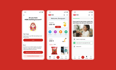 HSBC Kids Banking App Design Concept app product design ui ux