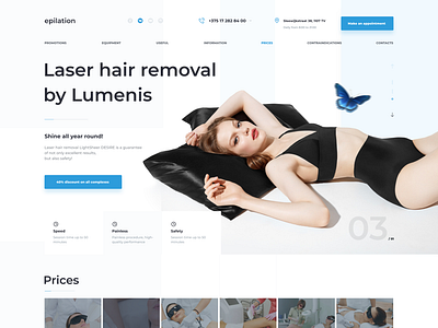 epilation - UI design flat ui web