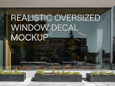 Oversized Window Decal Sign Mockup branding mockup mockup oversized window decal retail mockup retail store decal psd store mockup store mockup window storefront mockup v oversized window decal window decal mockup window decal psd window mockup window sign mockup window sign psd