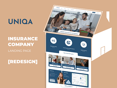 UNIQA Insurance Company Landing Page [Redesign] financial services insurance company landing page redesign security ui uniqa web design