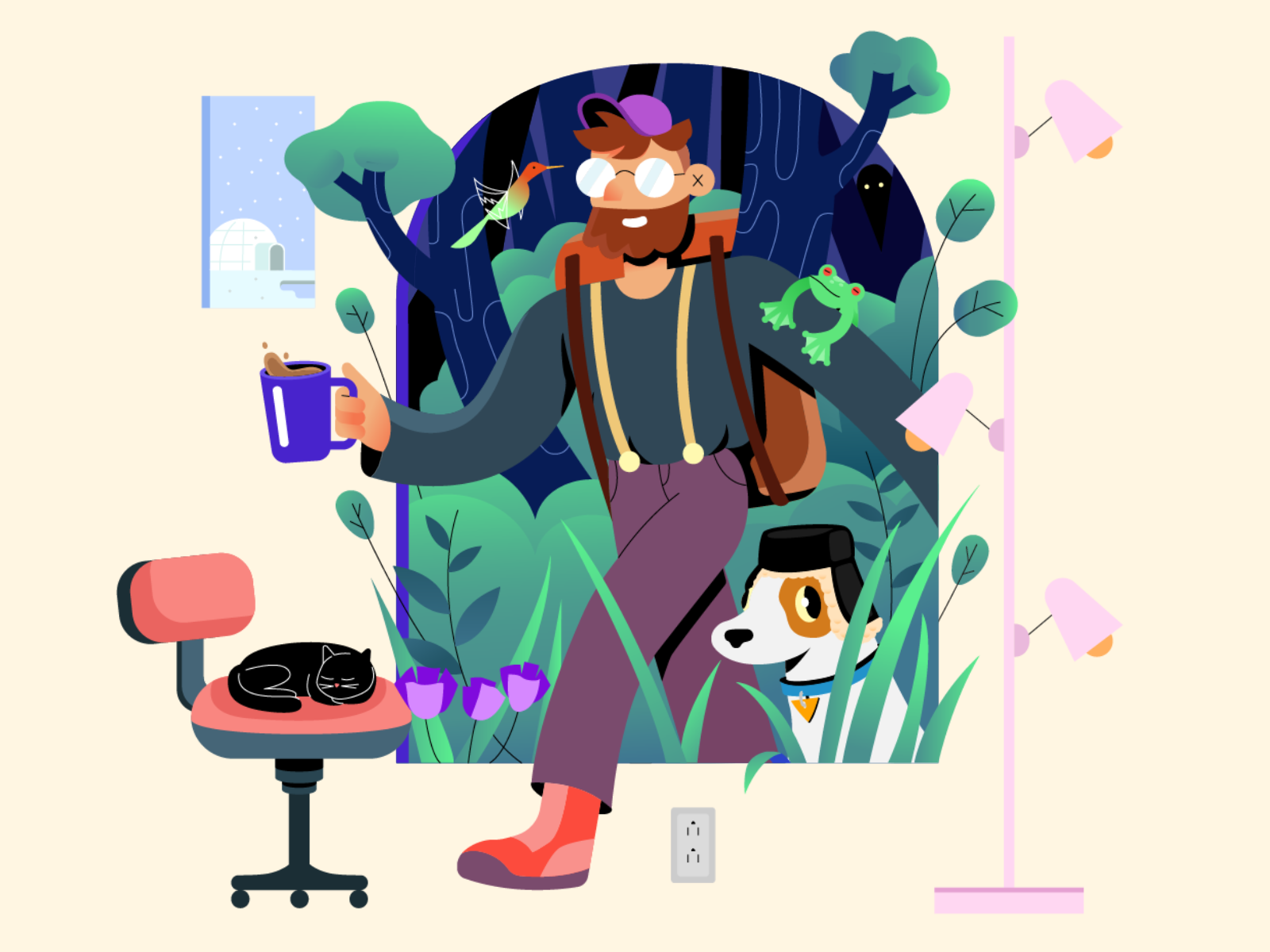 Traveler art character design drawing