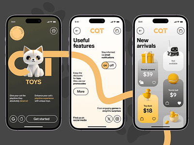 Cat Toys - Mobile App Concept dailyui