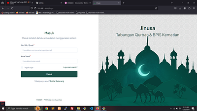 Project Jinusa - Tabungan Qurban & BPJS Kematian webdesign