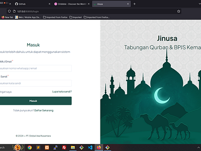 Project Jinusa - Tabungan Qurban & BPJS Kematian webdesign