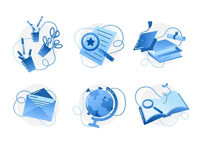 Professional Development Illustration Set branding graphic design ill illustration ui ux vector