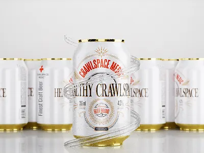 Beer Can full Wrap Label Design with 3D Visualization brewersartistry
