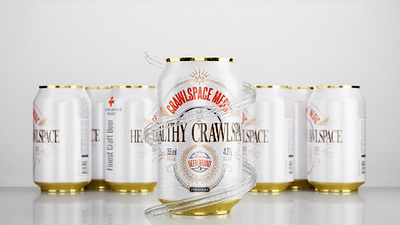Beer Can full Wrap Label Design with 3D Visualization brewersartistry