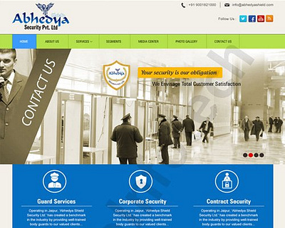 Abhedya Website branding ui