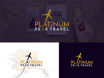 Platunum Peak Travel Logo Branding brand identity branding branding design graphic design illustration instatravel logo logo design logo designer logos map naturephotography plane logo tour travel logo travelblog travelling travelphotography traveltheworld world