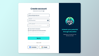 Sign Up Modal branding dailyui logo ui ux