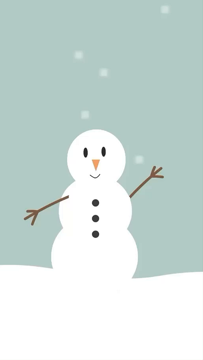 All Bundled Up Snowman Gif animation design flat illustration graphic design motion graphics vector vector art winter illustration