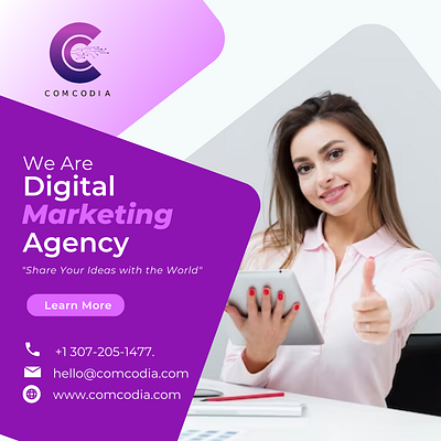 digital marketing expert by comcodia 3d animation branding graphic design logo motion graphics ui