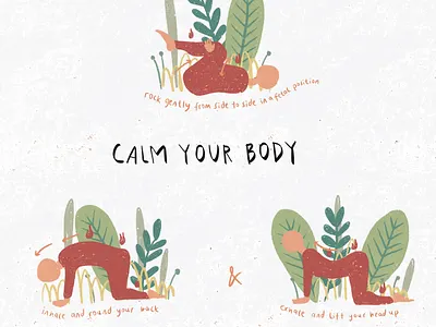 Yoga Poses botanical calm calmness cute drawing fancy hand drawing illustration meditate meditation movement procreate yoga