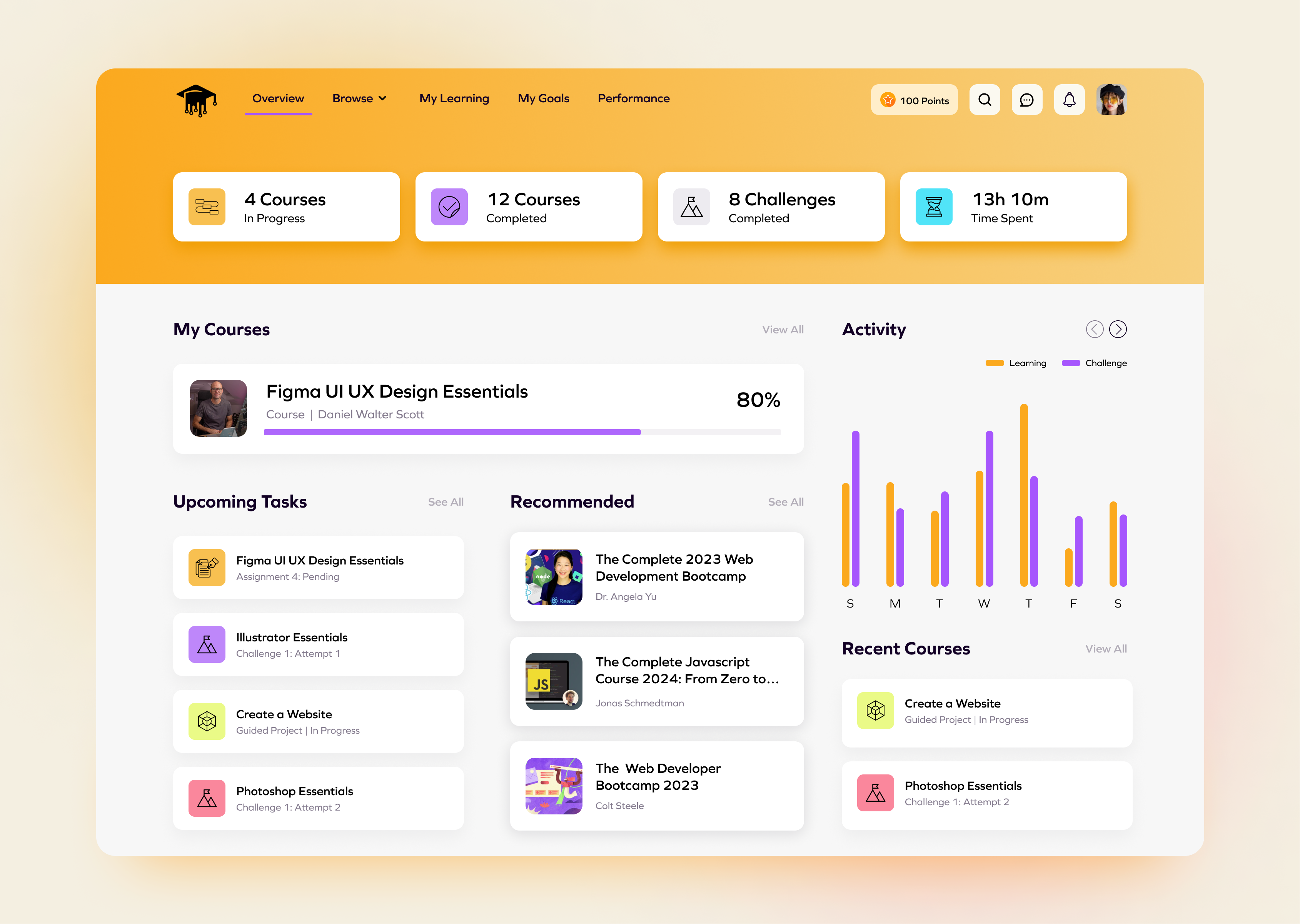 EdTech Platform colourful concept course dashboard design e learning edtech education edutech figma landing page platform product design students ui web design website