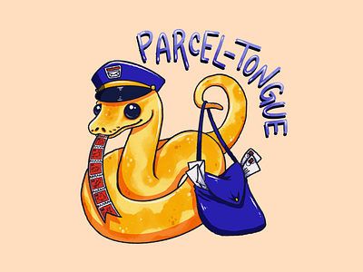 "Parcel-tongue" character drawing graphic design illustration shirt